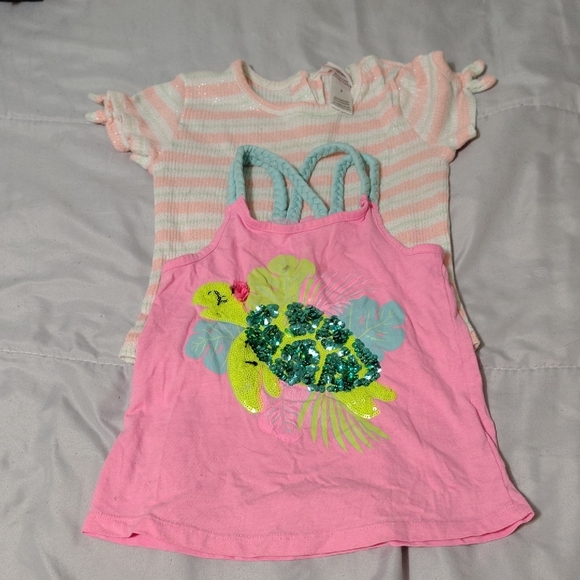 Pink Tank Top with Turtle Design - Picture 2 of 5